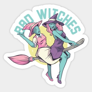 Bad Witches | Funny Halloween Witch Sticker